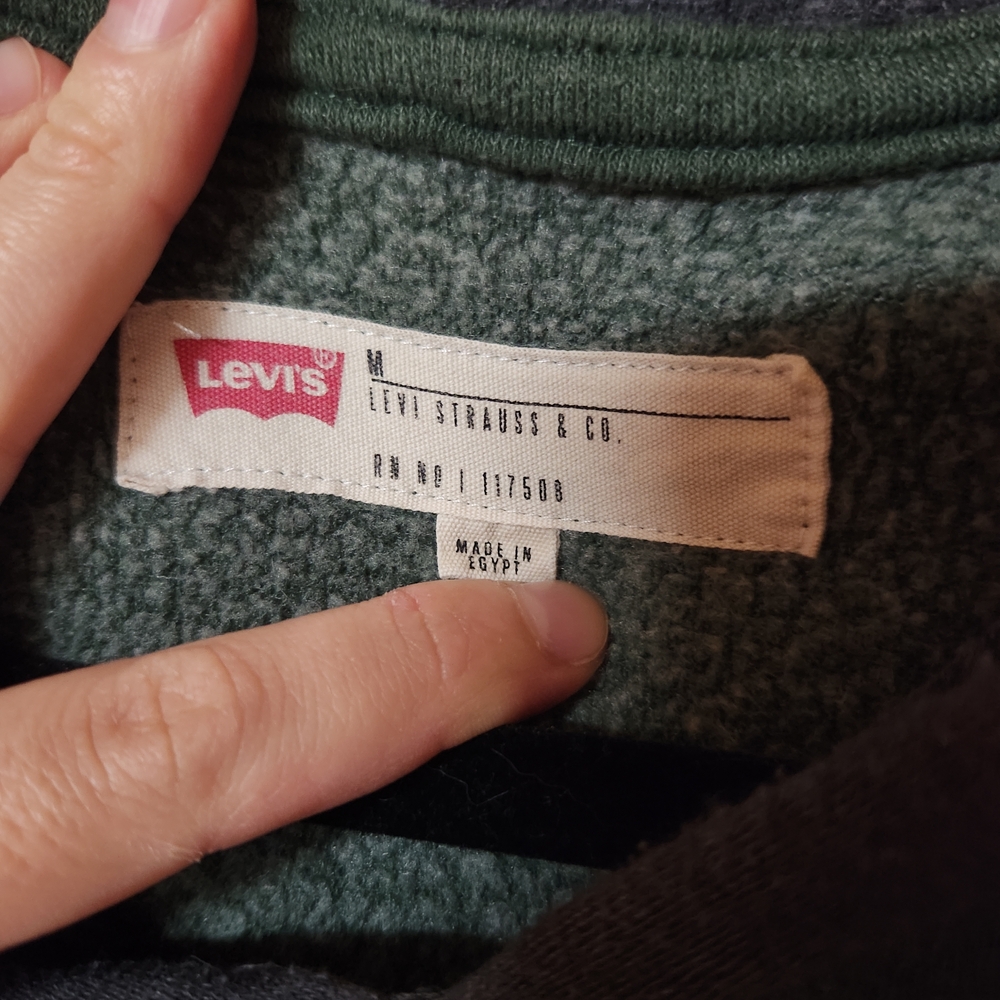 Levi's Forest Green and Charcoal Hoodie - Picture 3 of 5